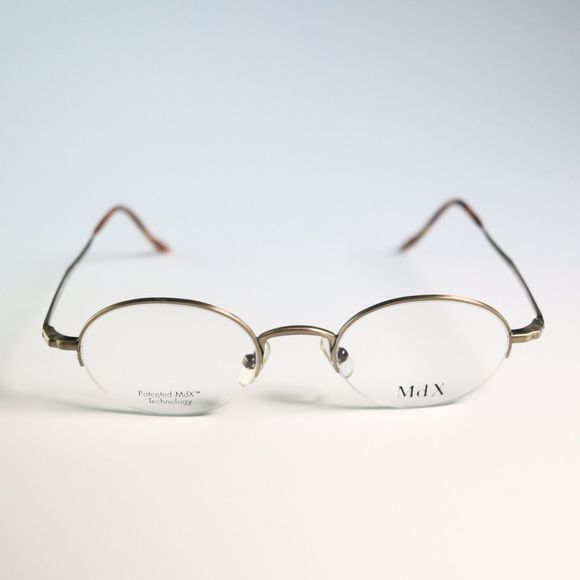 MdX tech copper MDS S-2009 47-21 140 half rim slim eyeglasses kids eyewear N14 - Picture 3 of 11